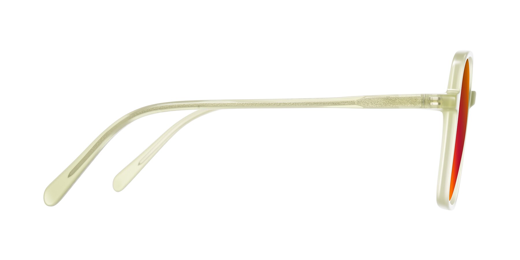 Side of O'malley in Pastel Green with Red Gold Mirrored Lenses