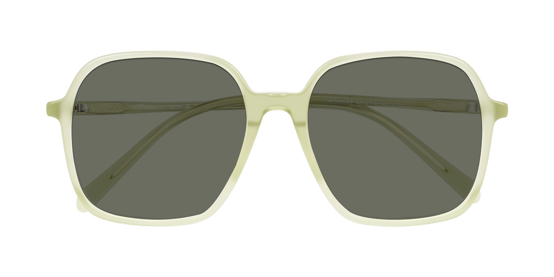 Folded Front of O'malley in Pastel Green with Gray Polarized Lenses