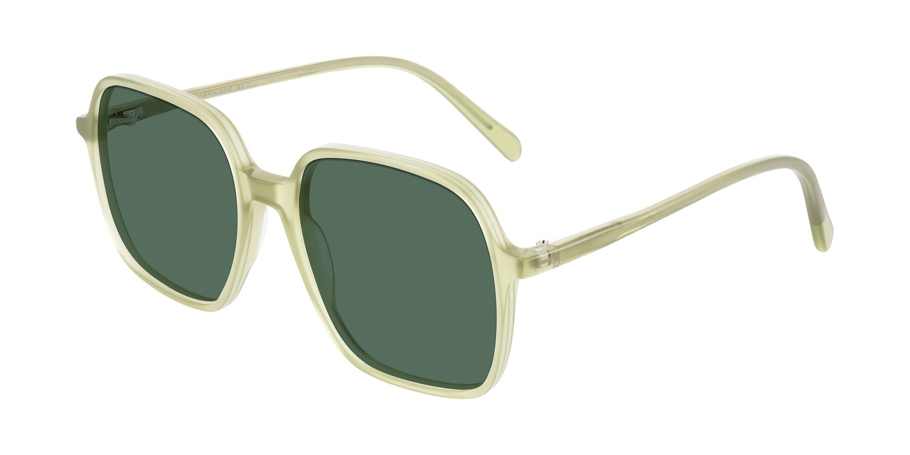 Angle of O'malley in Pastel Green with Green Polarized Lenses