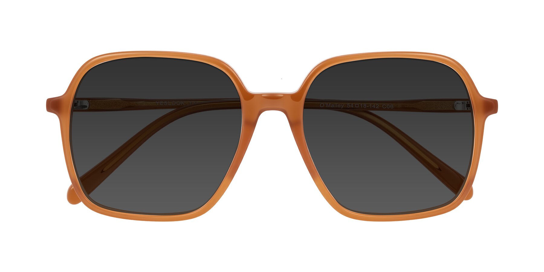 Folded Front of O'malley in Caramel with Gray Tinted Lenses
