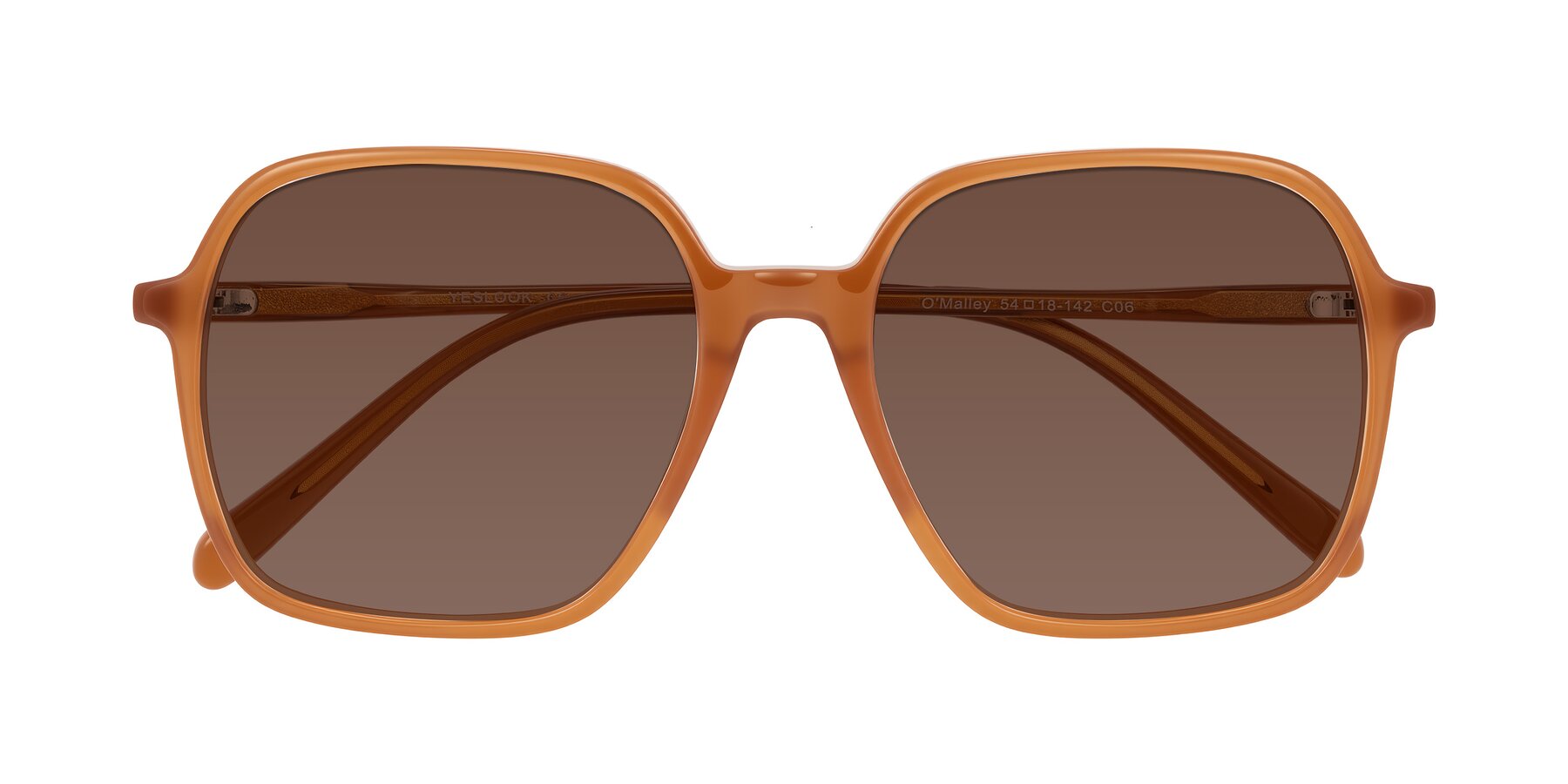 Folded Front of O'malley in Caramel with Brown Tinted Lenses