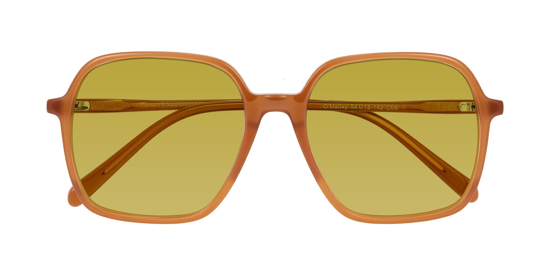 Folded Front of O'malley in Caramel with Champagne Tinted Lenses