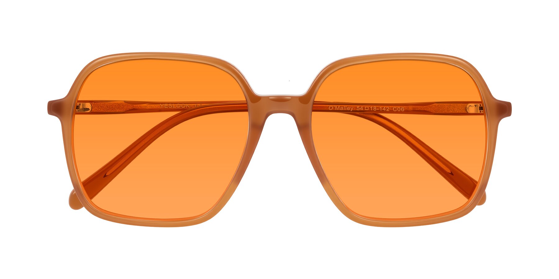 Folded Front of O'malley in Caramel with Orange Tinted Lenses