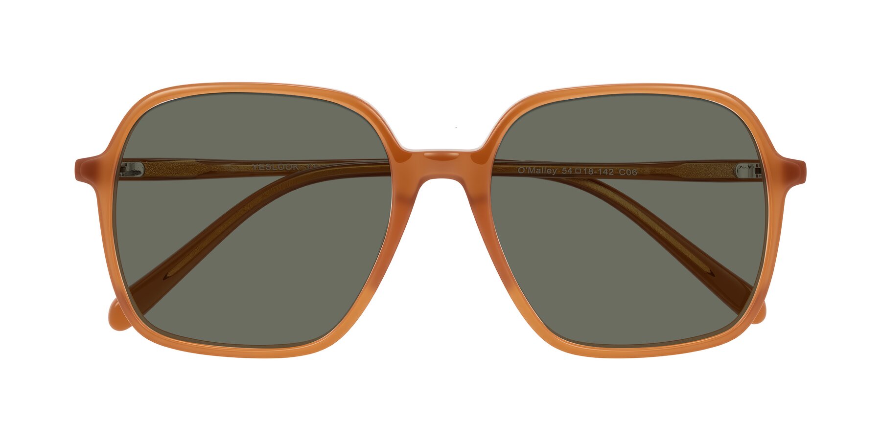 Folded Front of O'malley in Caramel with Gray Polarized Lenses