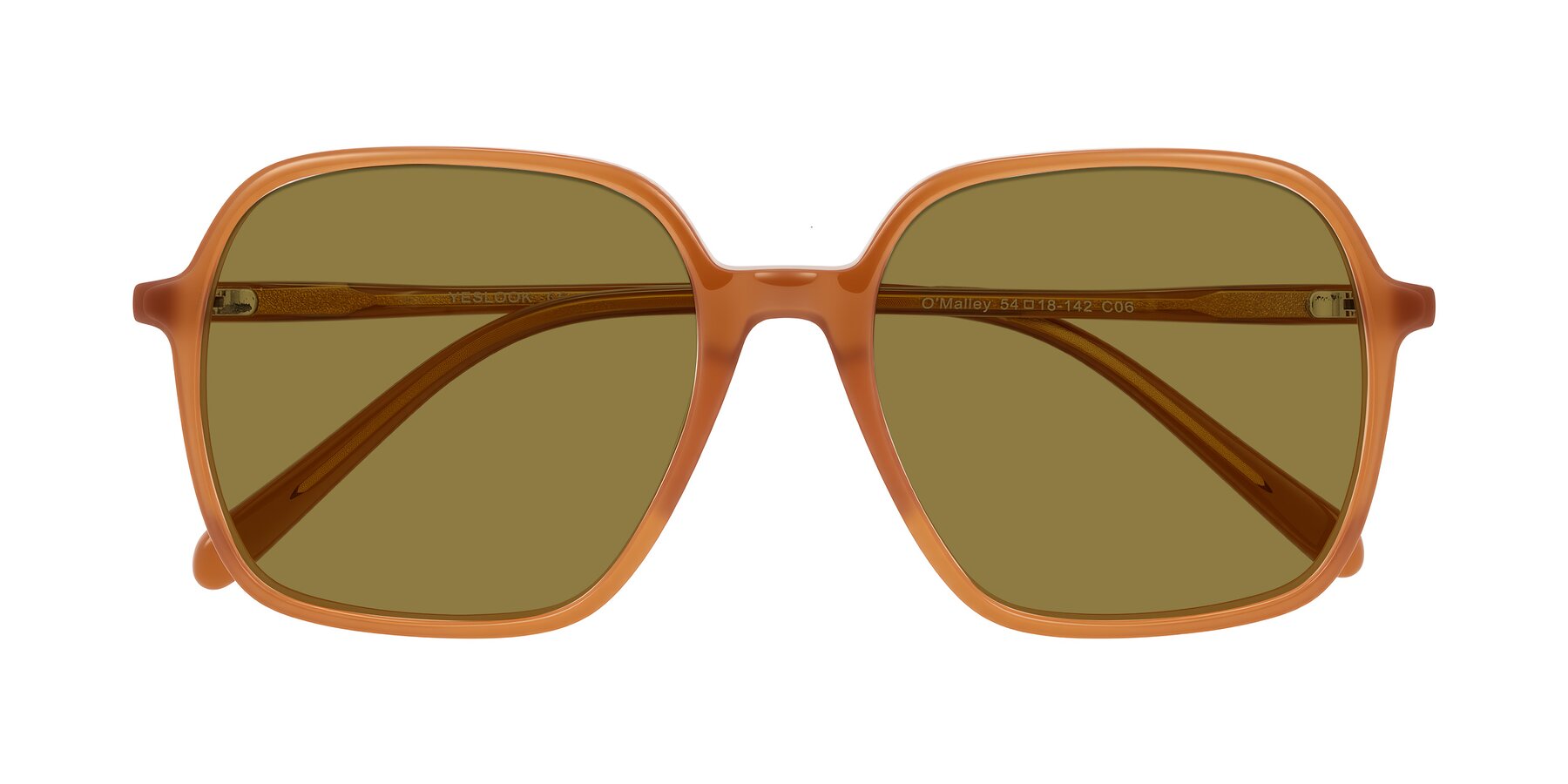 Folded Front of O'malley in Caramel with Brown Polarized Lenses