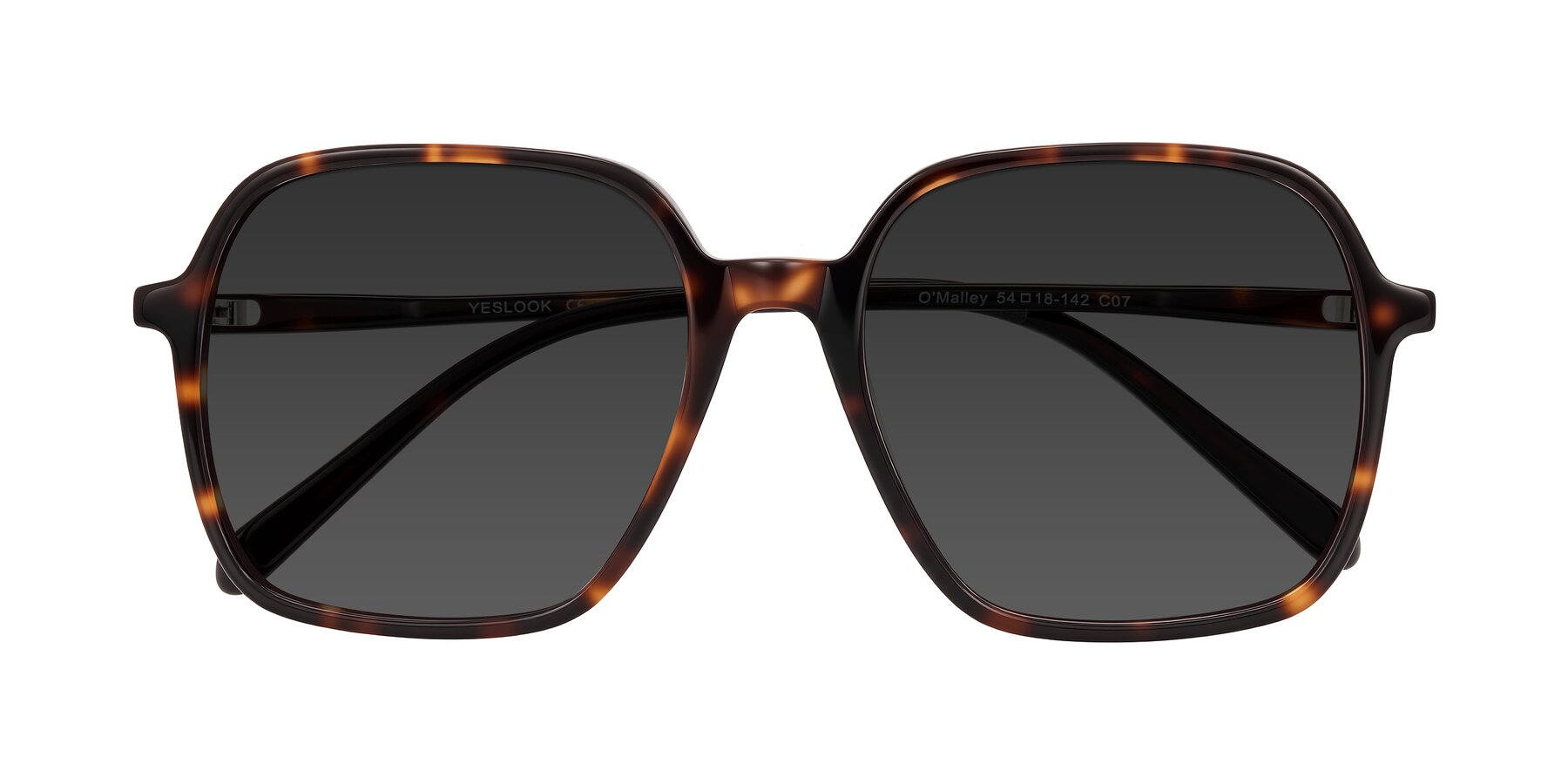 Folded Front of O'malley in Tortoise with Gray Tinted Lenses