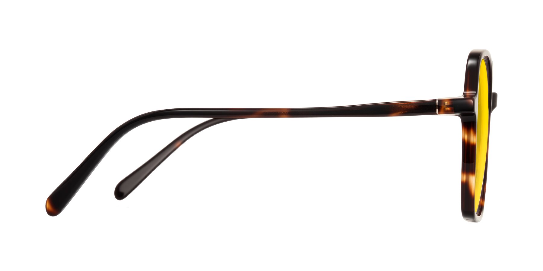 Side of O'malley in Tortoise with Yellow Tinted Lenses