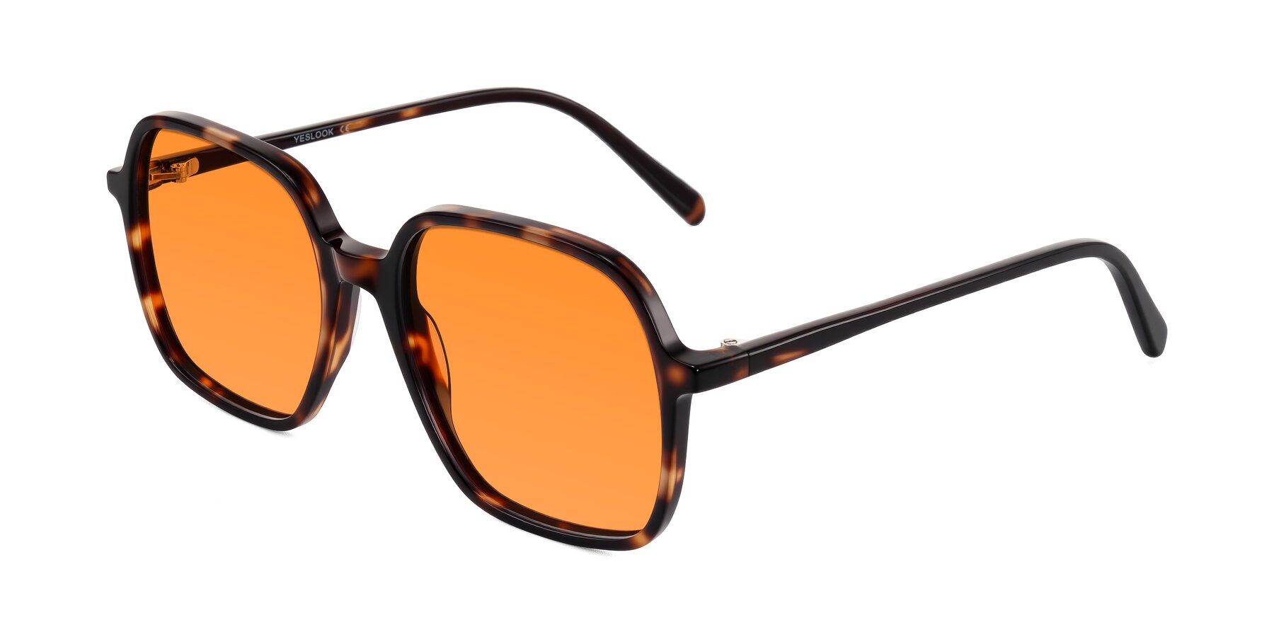Angle of O'malley in Tortoise with Orange Tinted Lenses