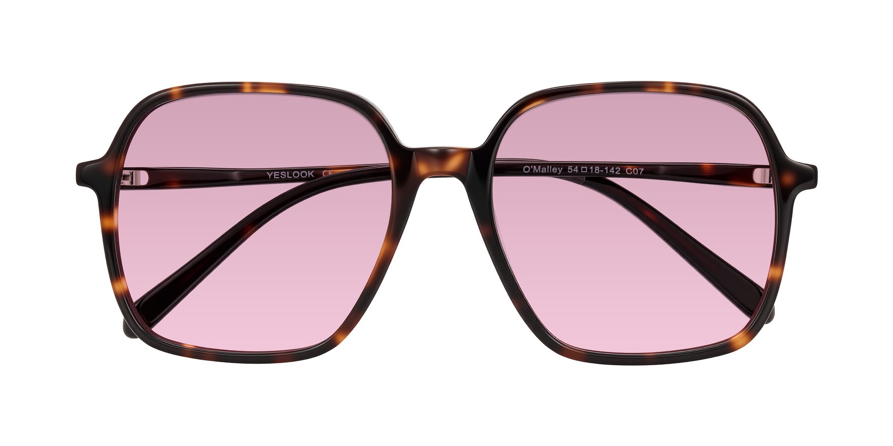 Folded Front of O'malley in Tortoise with Light Wine Tinted Lenses