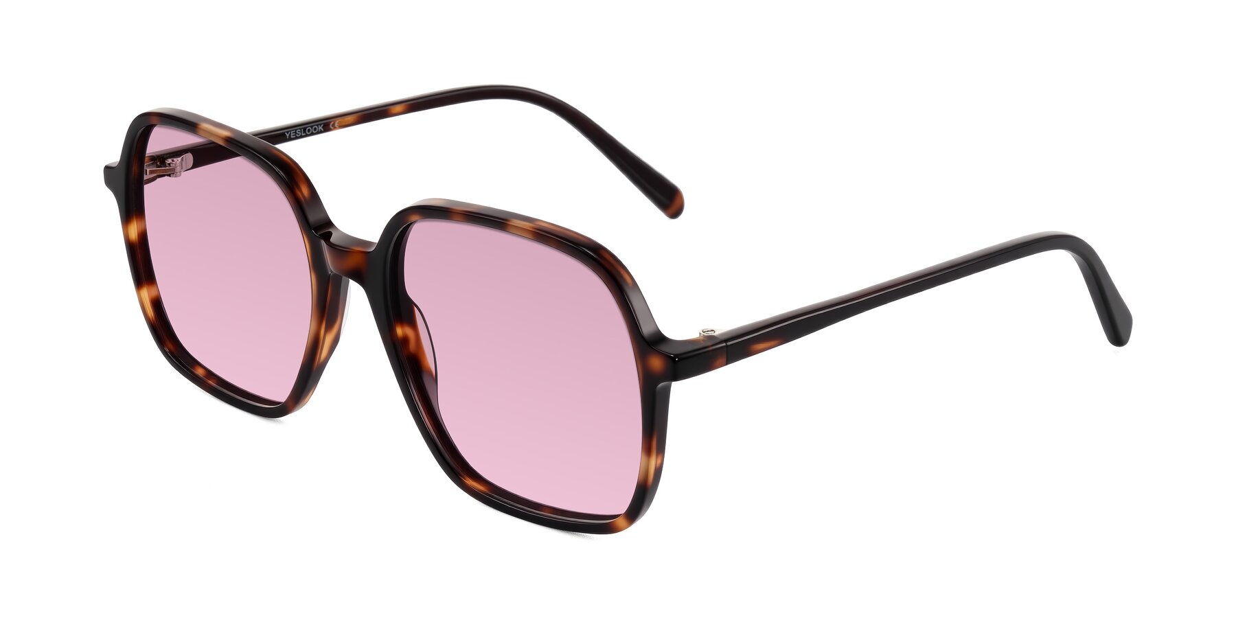 Angle of O'malley in Tortoise with Light Wine Tinted Lenses