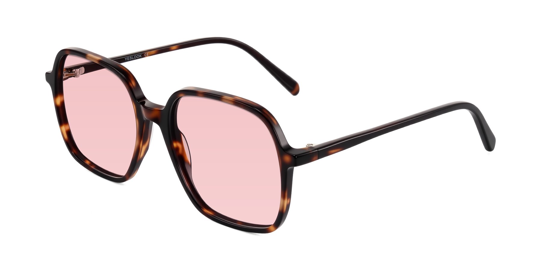 Angle of O'malley in Tortoise with Light Garnet Tinted Lenses