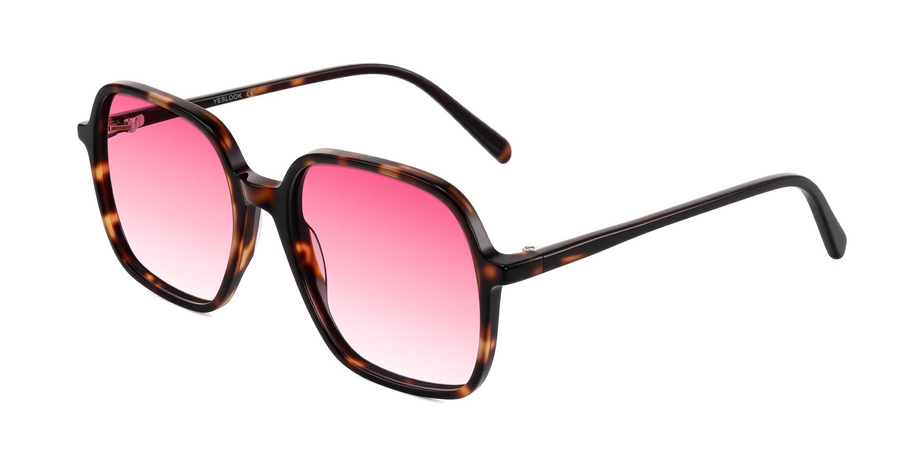Angle of O'malley in Tortoise with Pink Gradient Lenses
