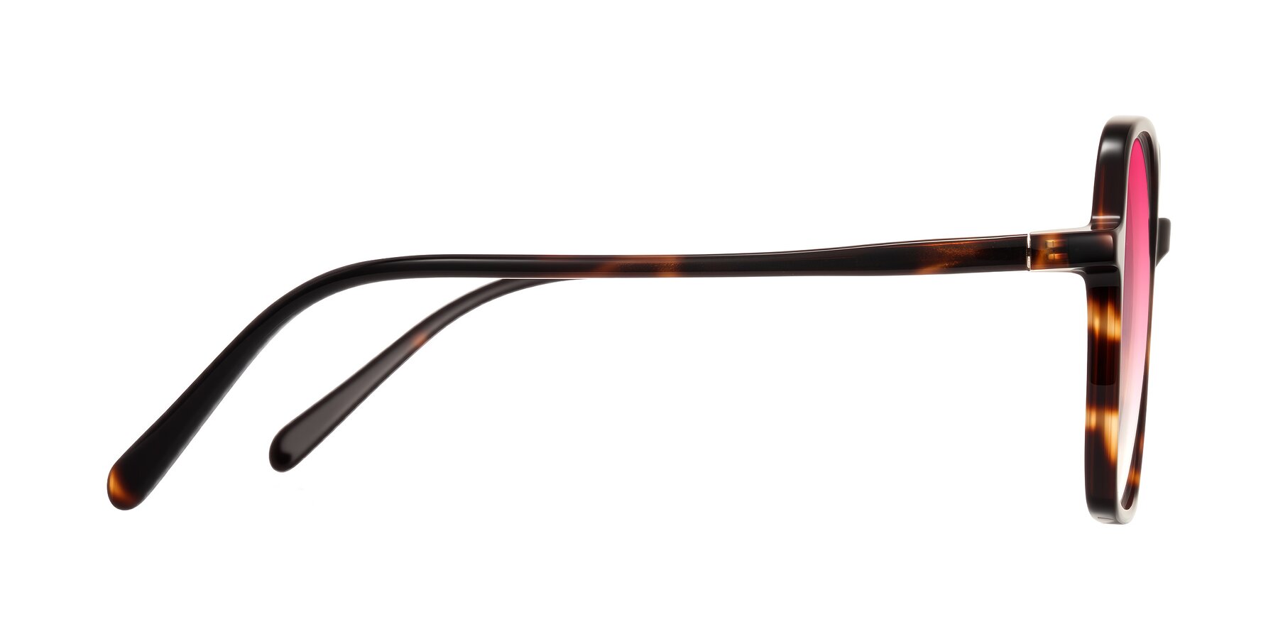 Side of O'malley in Tortoise with Pink Gradient Lenses