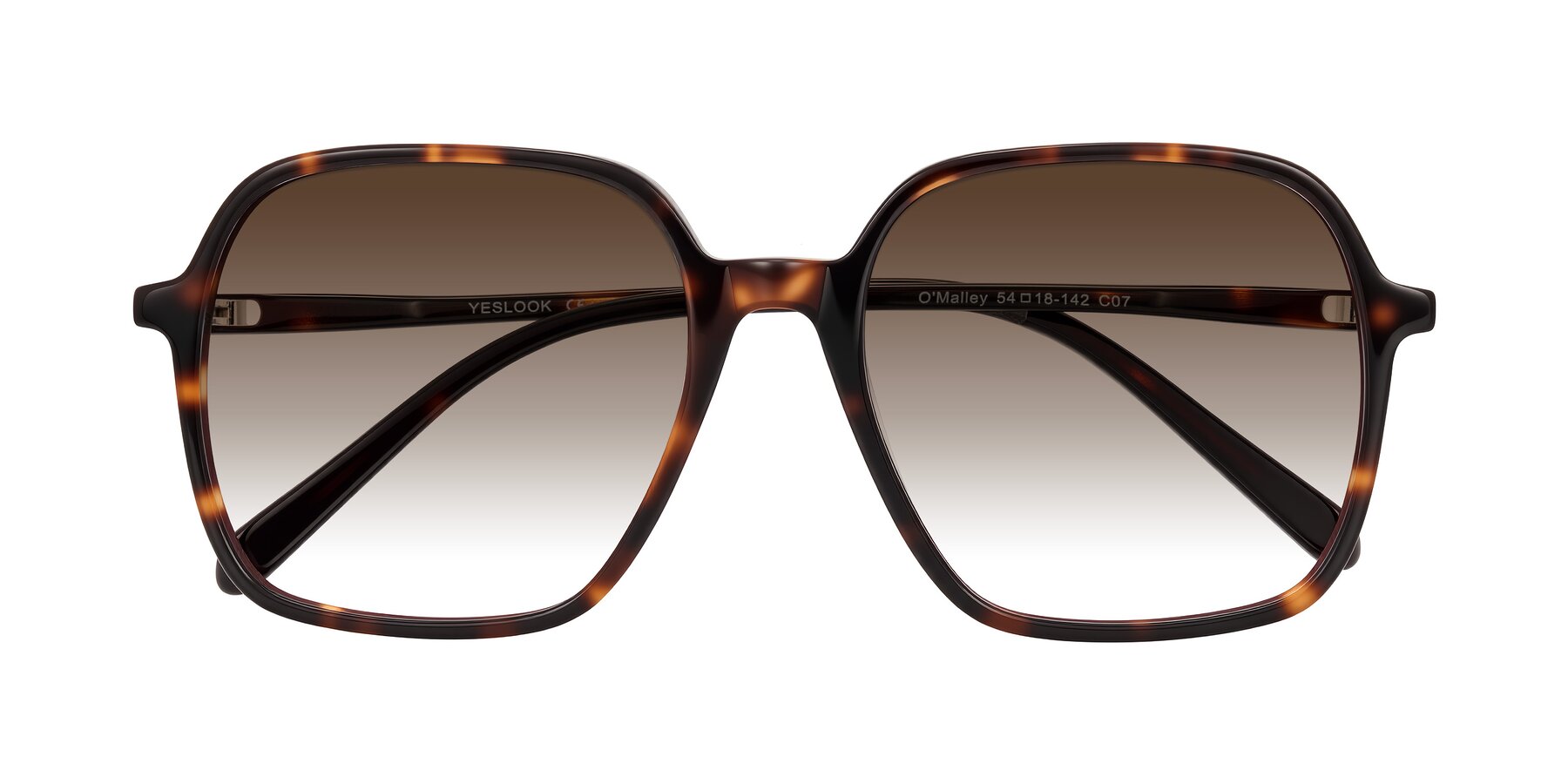 Folded Front of O'malley in Tortoise with Brown Gradient Lenses