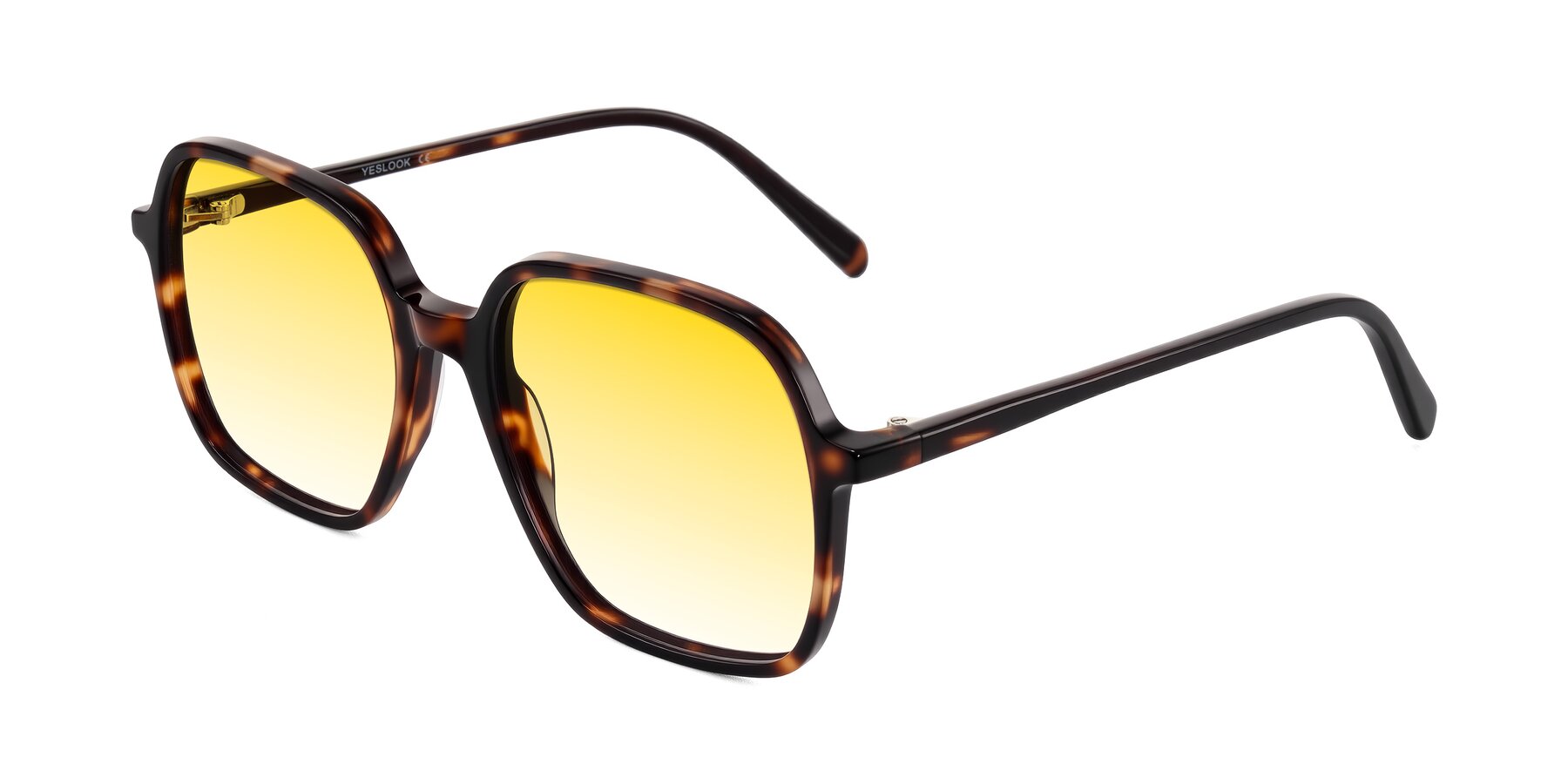 Angle of O'malley in Tortoise with Yellow Gradient Lenses