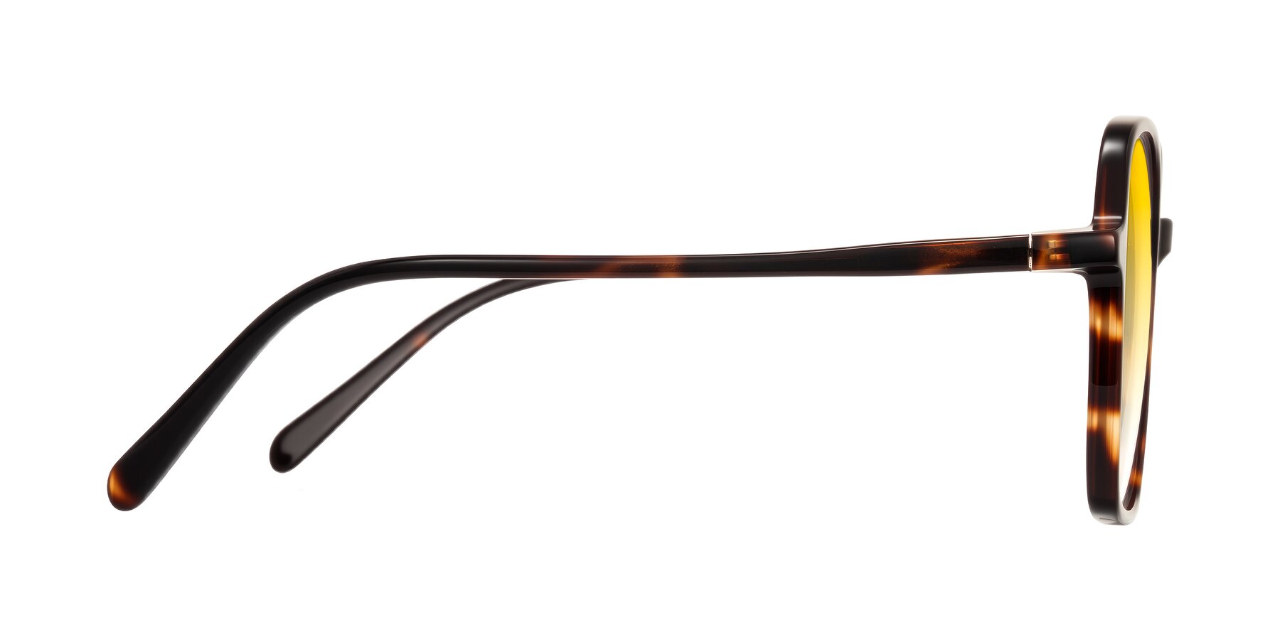 Side of O'malley in Tortoise with Yellow Gradient Lenses