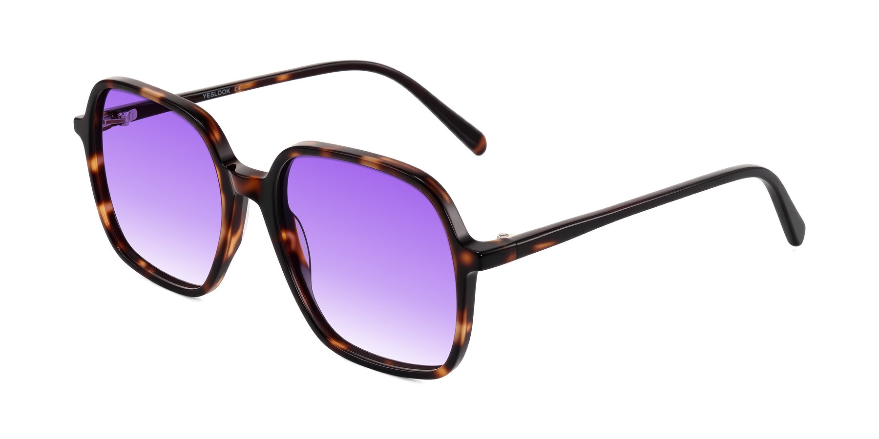 Angle of O'malley in Tortoise with Purple Gradient Lenses