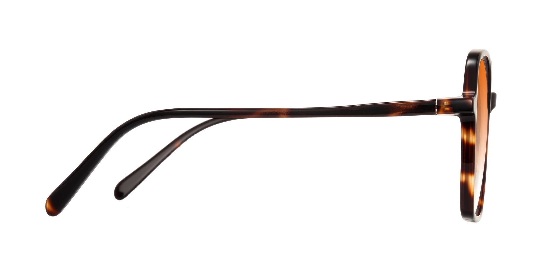 Side of O'malley in Tortoise with Orange Gradient Lenses