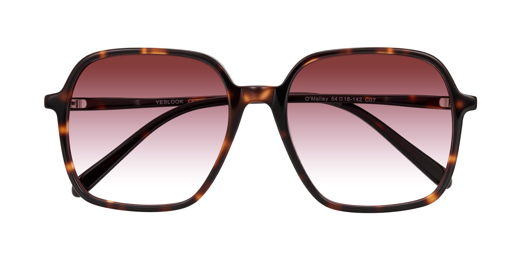 Folded Front of O'malley in Tortoise with Garnet Gradient Lenses