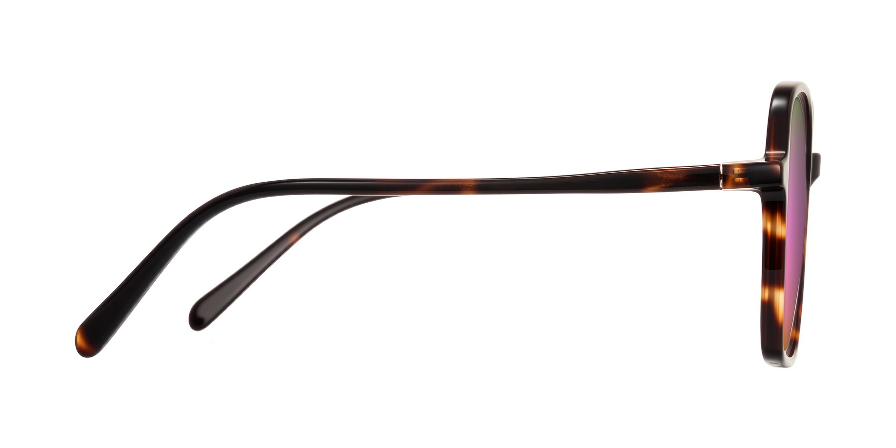 Side of O'malley in Tortoise with Pink Mirrored Lenses
