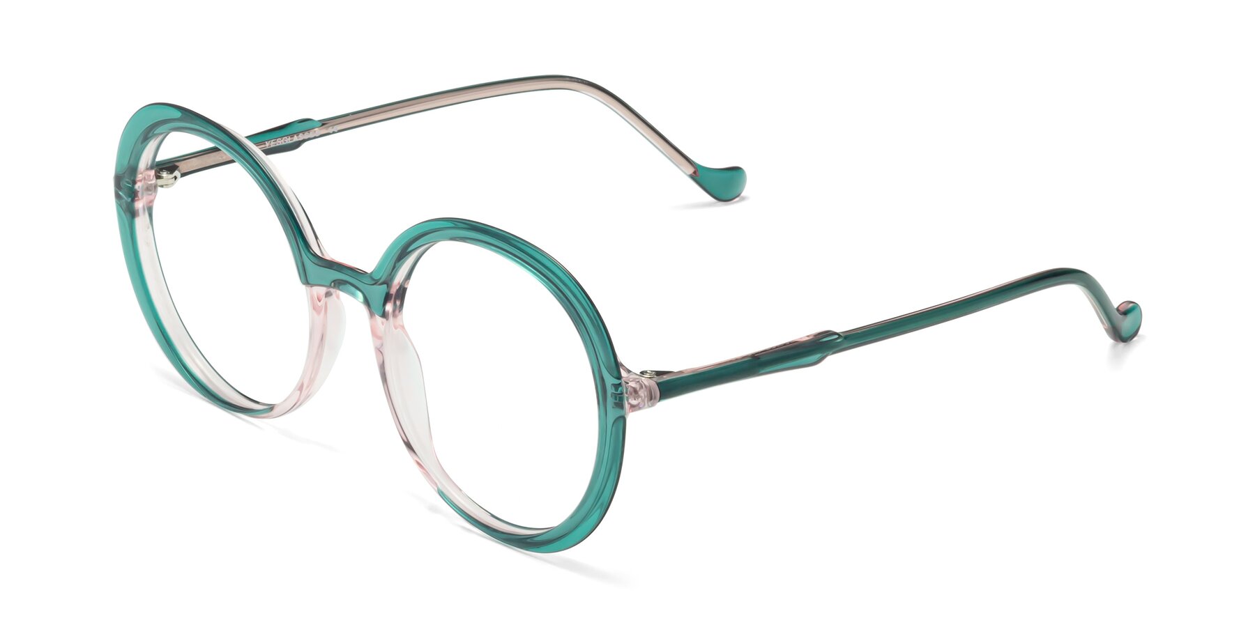 Angle of 1471 in Green with Clear Reading Eyeglass Lenses