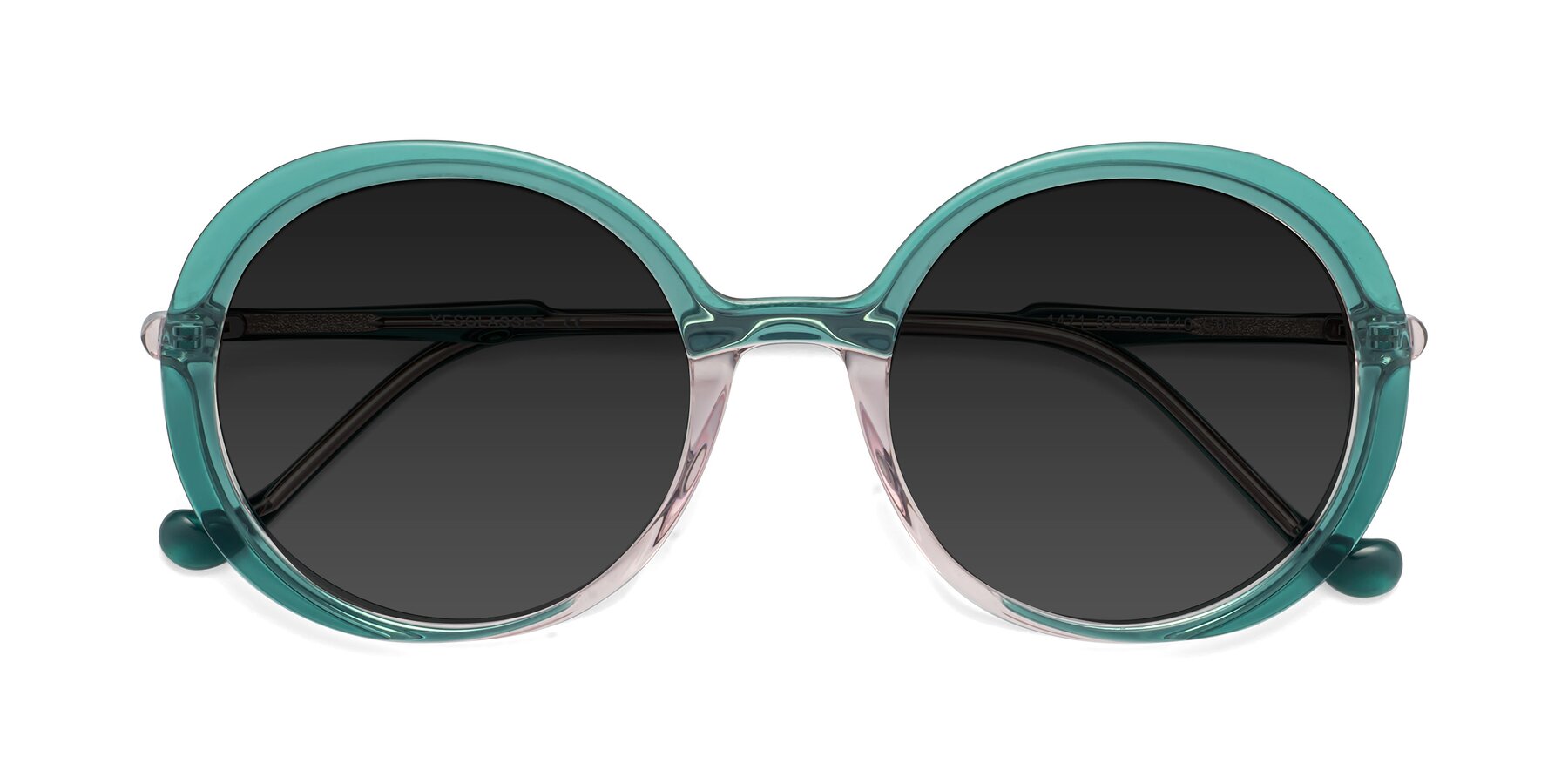 Folded Front of 1471 in Green with Gray Polarized TAC Lenses