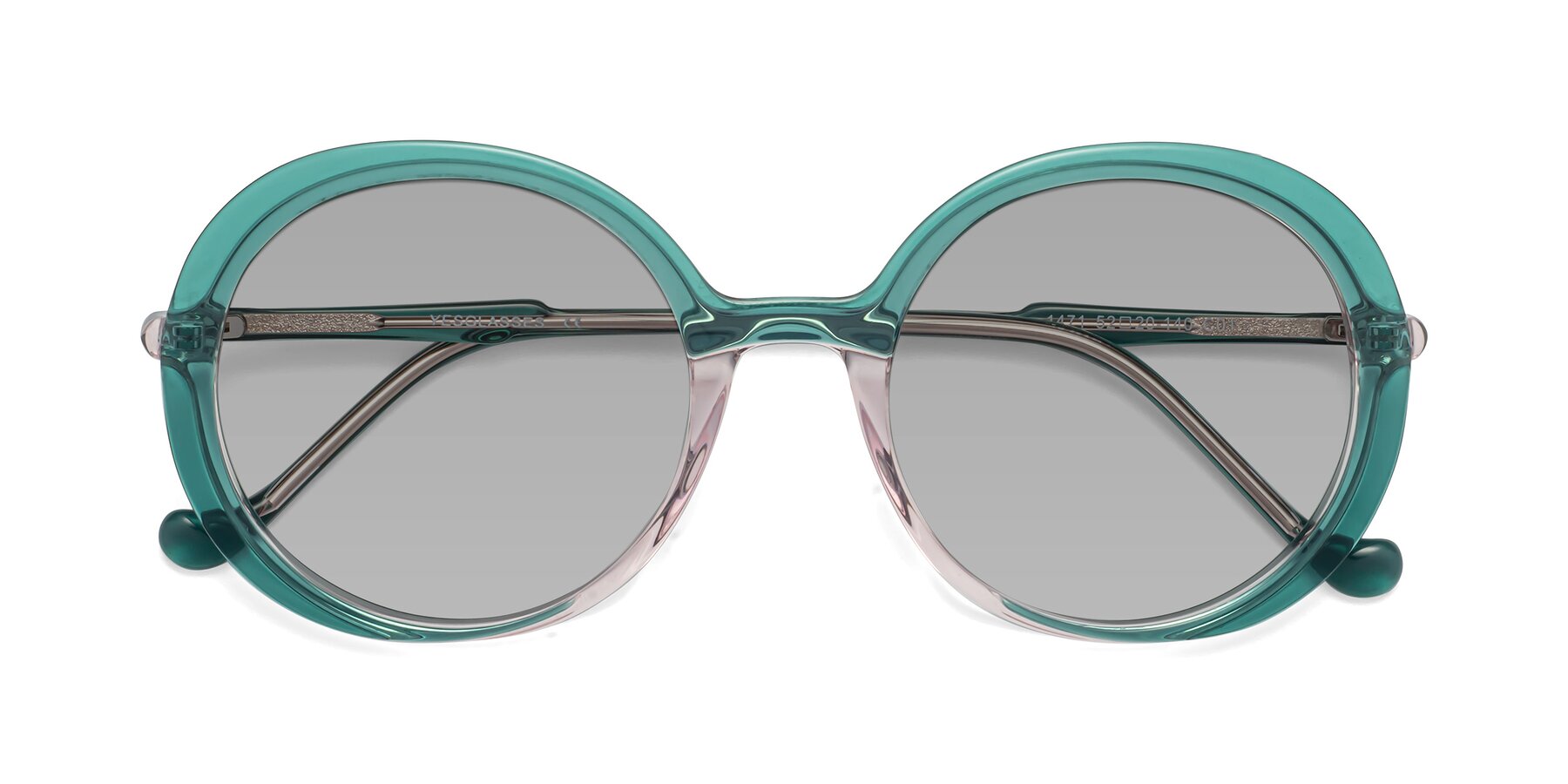 Folded Front of 1471 in Green with Light Gray Tinted Lenses
