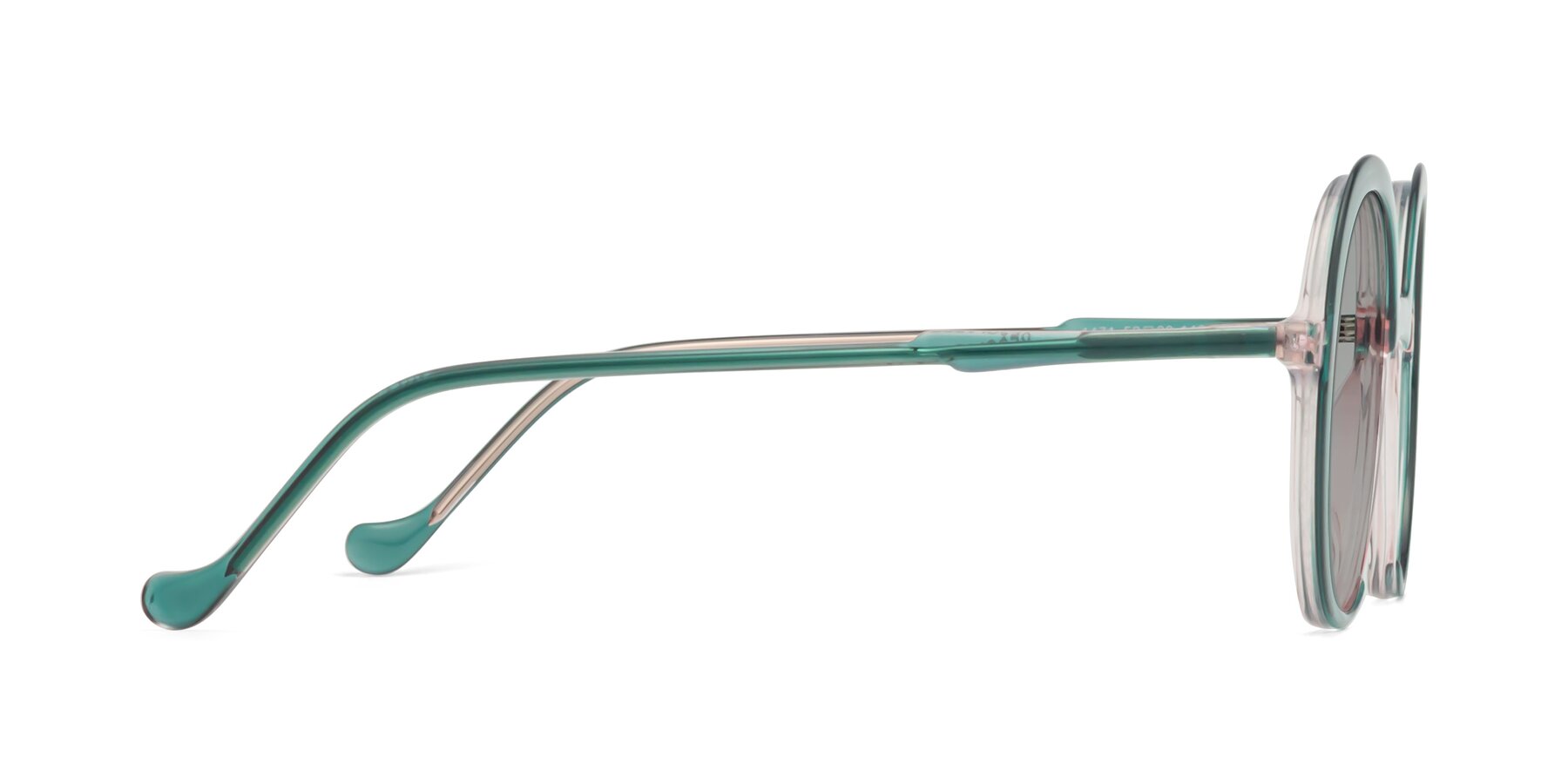 Side of 1471 in Green with Light Gray Tinted Lenses