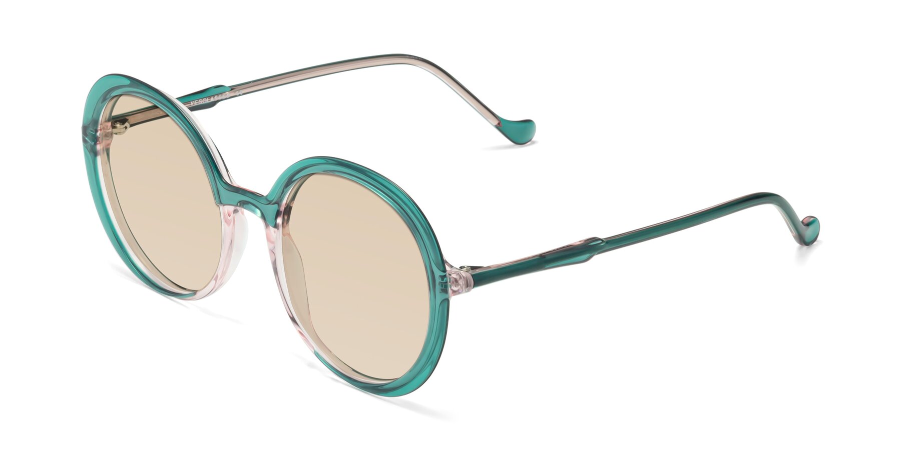 Angle of 1471 in Green with Light Brown Tinted Lenses