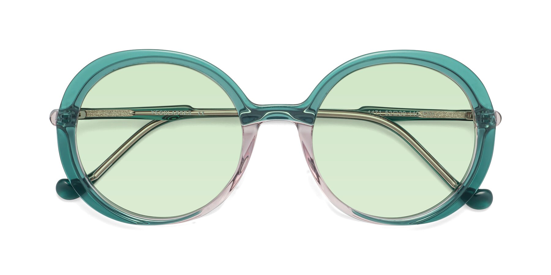 Folded Front of 1471 in Green with Light Green Tinted Lenses