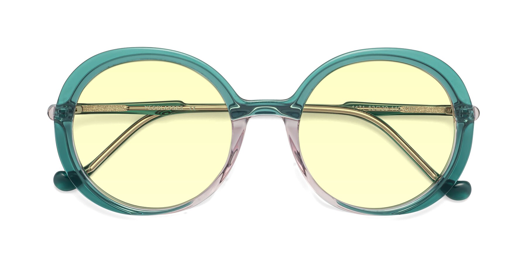 Folded Front of 1471 in Green with Light Yellow Tinted Lenses