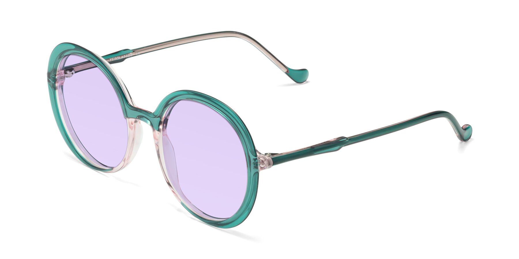 Angle of 1471 in Green with Light Purple Tinted Lenses