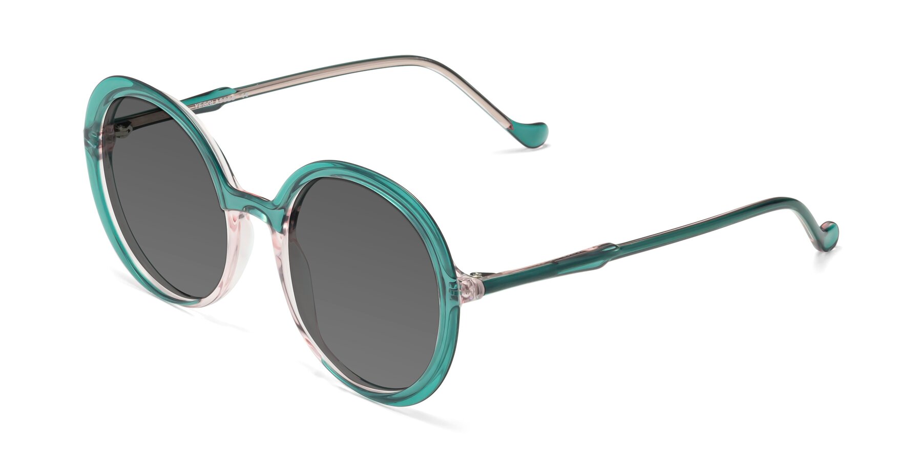 Angle of 1471 in Green with Medium Gray Tinted Lenses