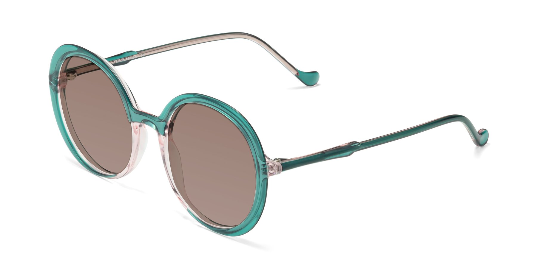 Angle of 1471 in Green with Medium Brown Tinted Lenses
