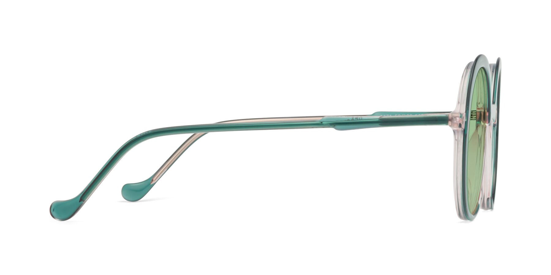 Side of 1471 in Green with Medium Green Tinted Lenses