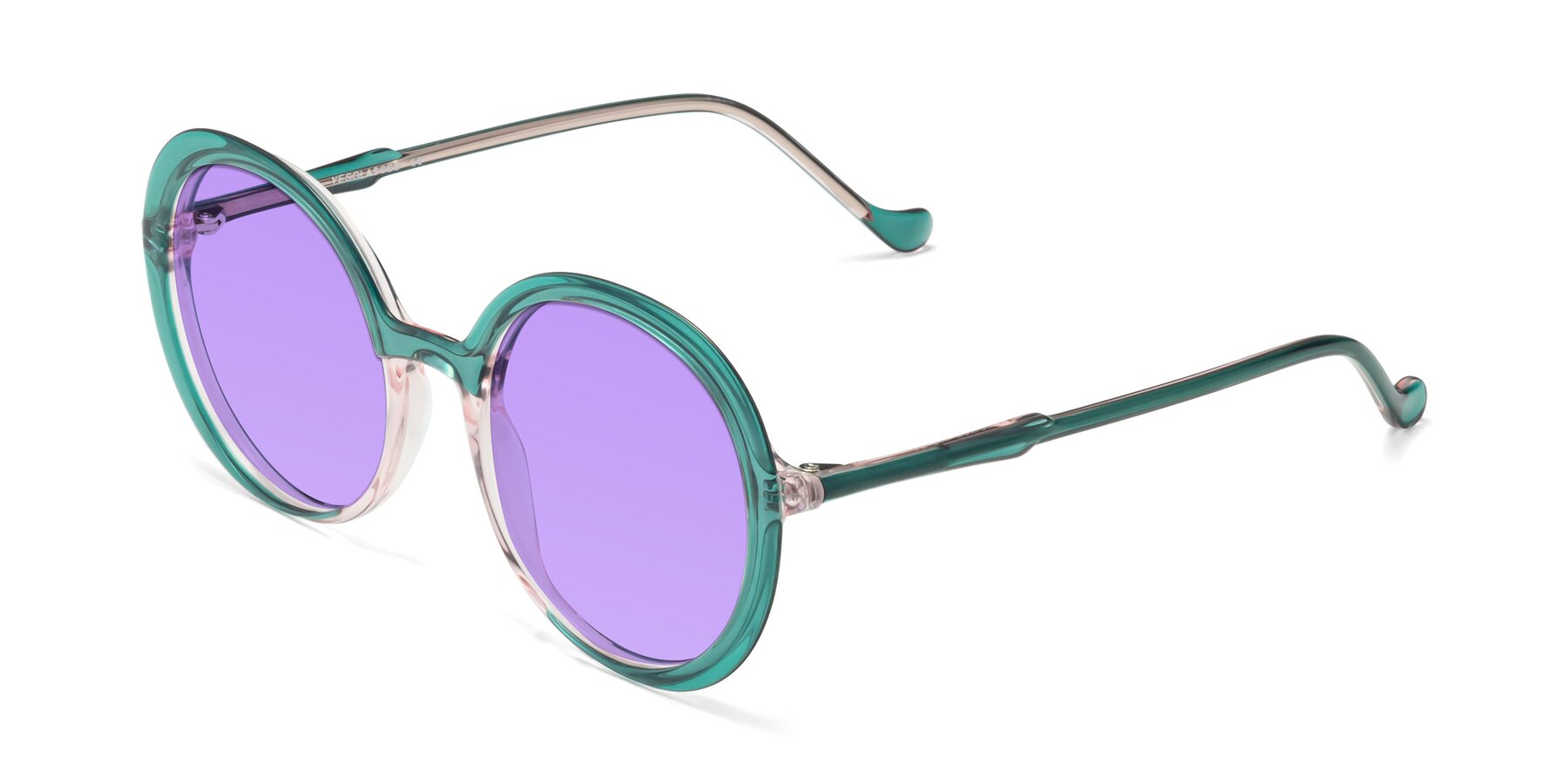 Angle of 1471 in Green with Medium Purple Tinted Lenses