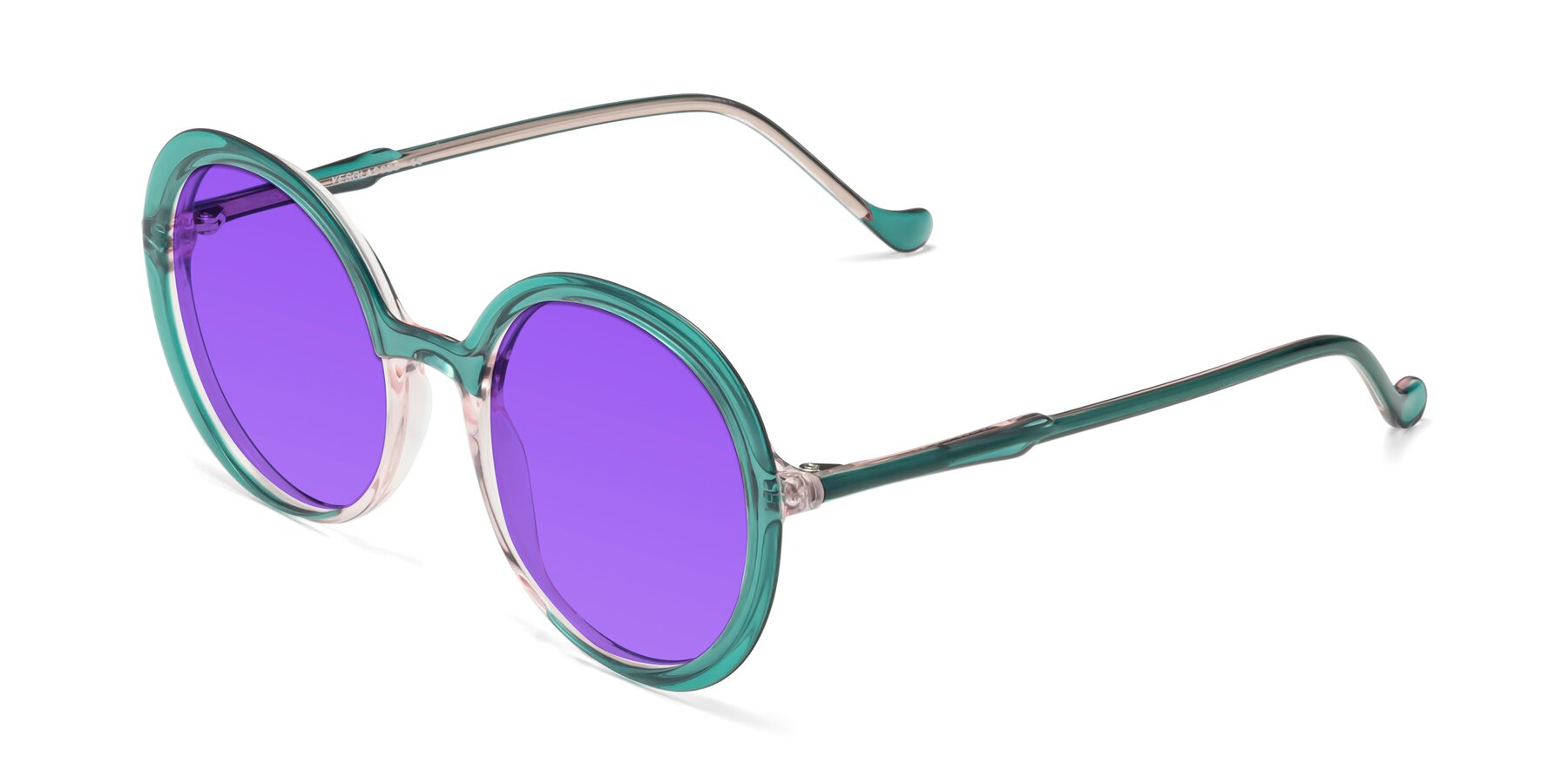 Angle of 1471 in Green with Purple Tinted Lenses