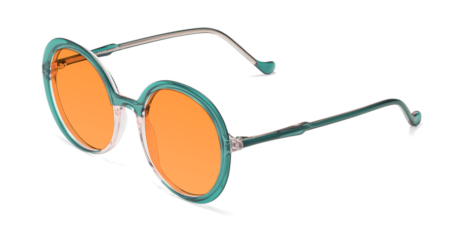 Angle of 1471 in Green with Orange Tinted Lenses