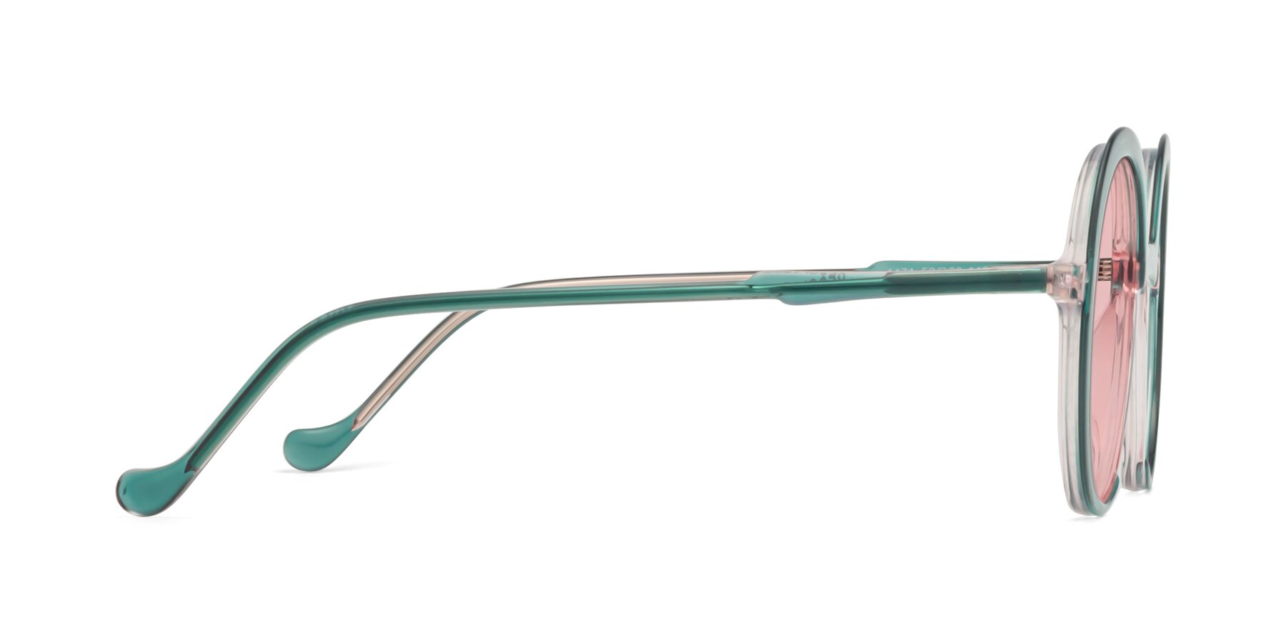 Side of 1471 in Green with Light Garnet Tinted Lenses