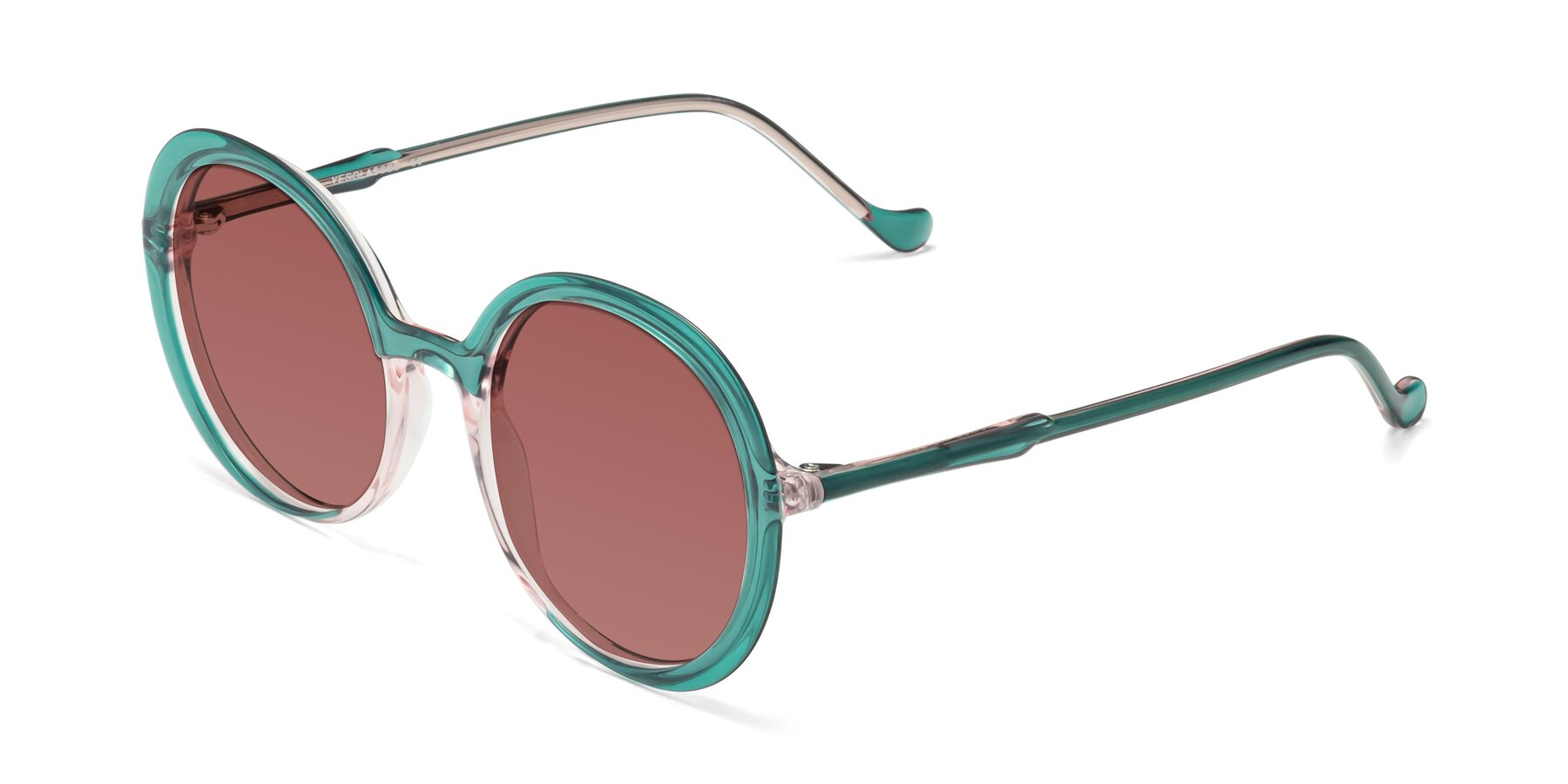 Angle of 1471 in Green with Garnet Tinted Lenses