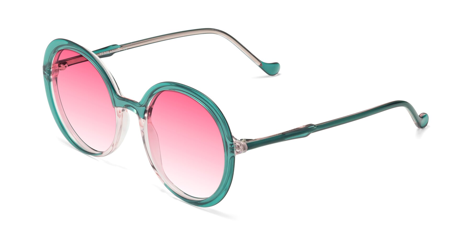 Angle of 1471 in Green with Pink Gradient Lenses