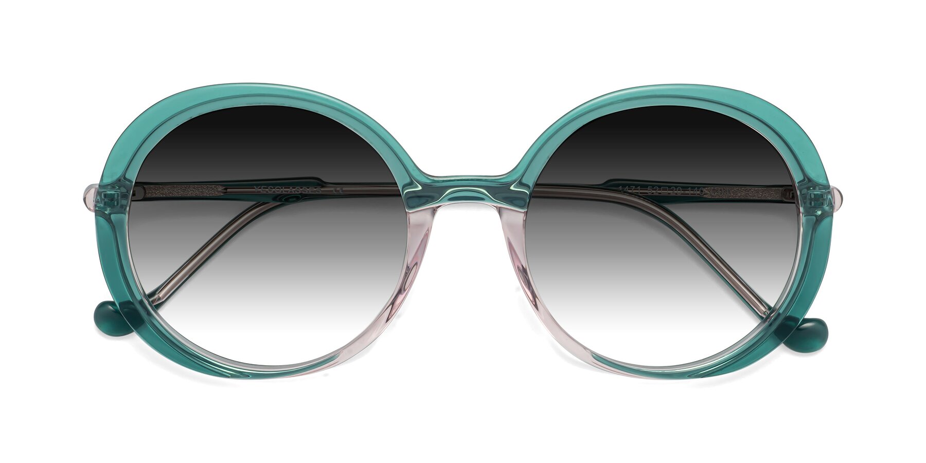 Folded Front of 1471 in Green with Gray Gradient Lenses