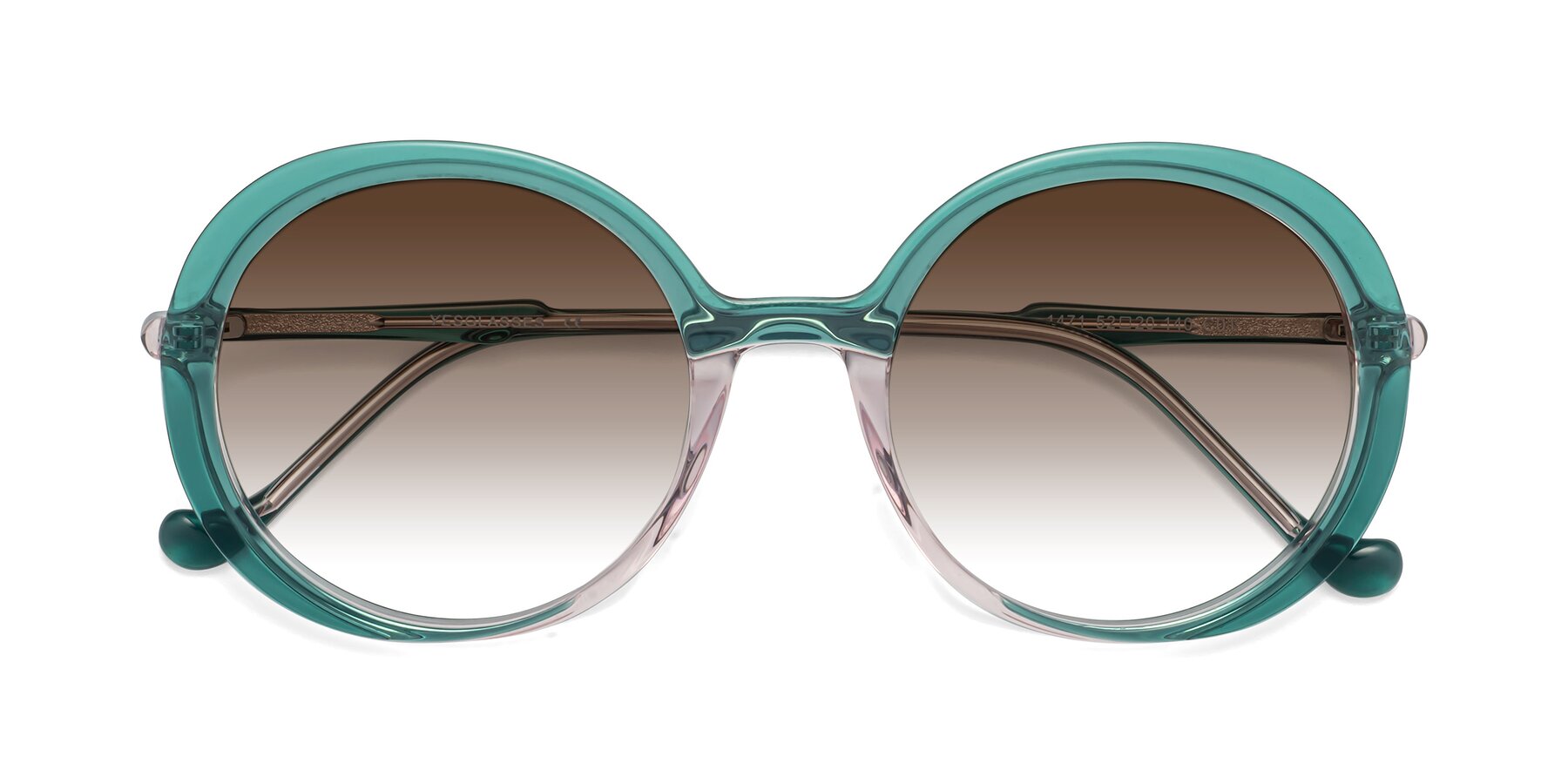 Folded Front of 1471 in Green with Brown Gradient Lenses