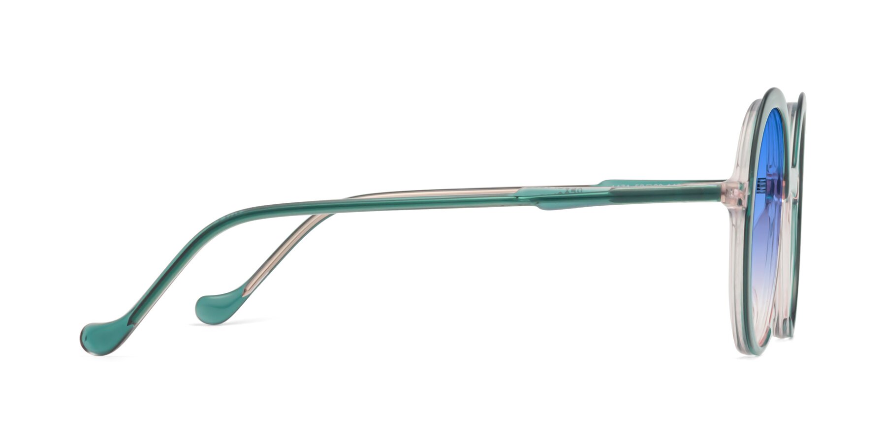 Side of 1471 in Green with Blue Gradient Lenses