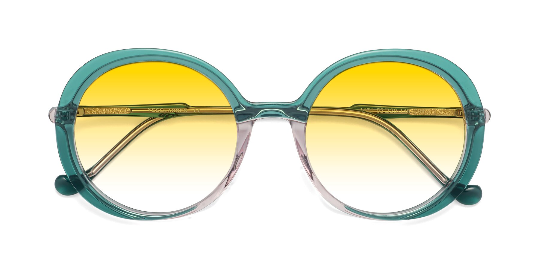 Folded Front of 1471 in Green with Yellow Gradient Lenses