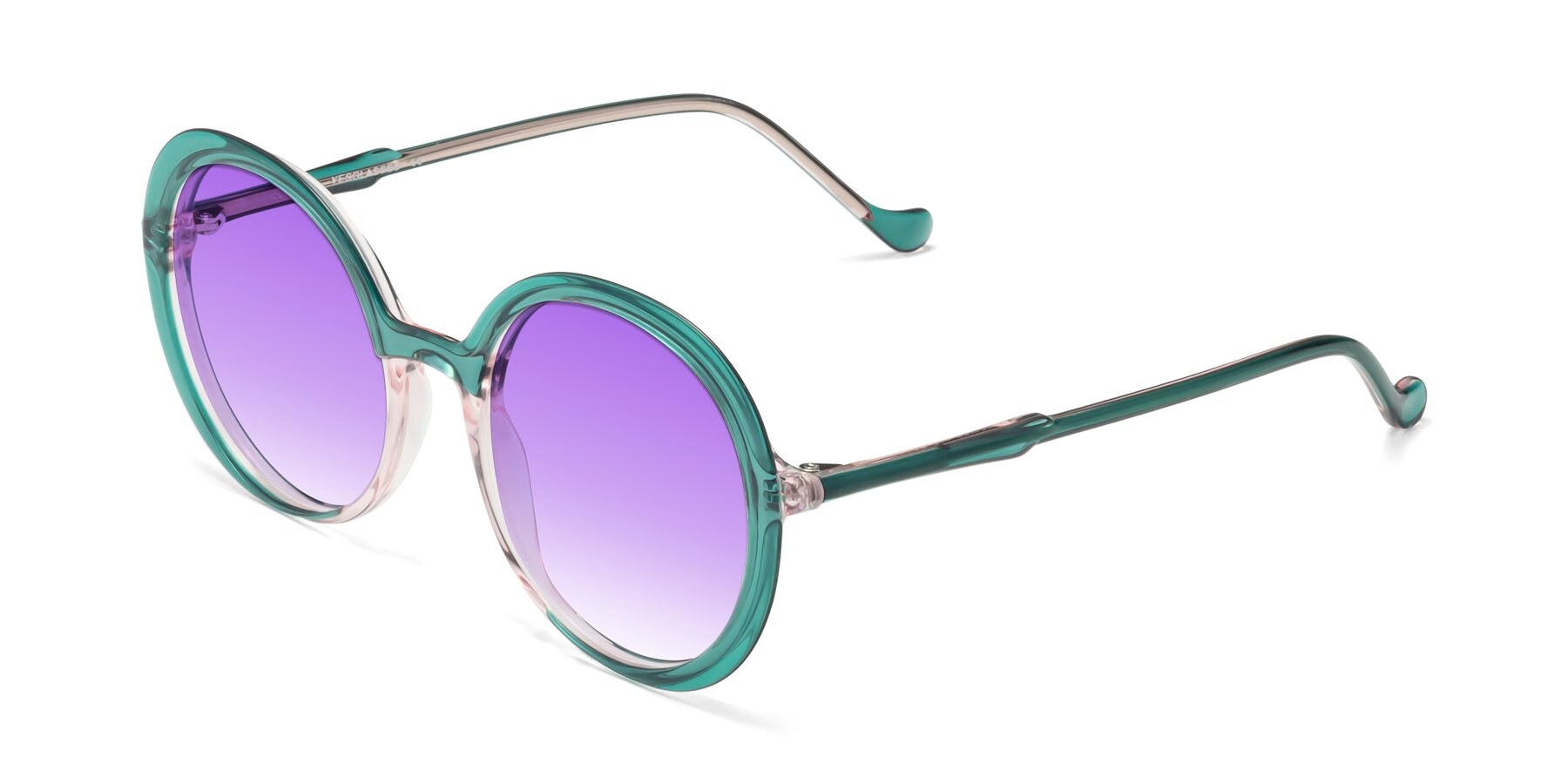 Angle of 1471 in Green with Purple Gradient Lenses