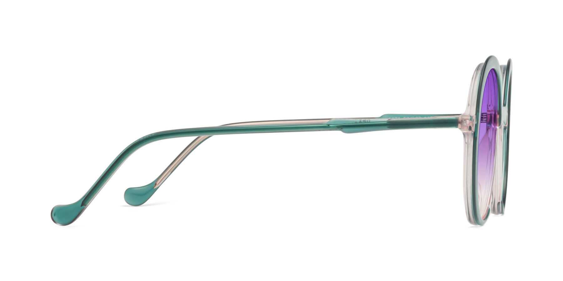 Side of 1471 in Green with Purple Gradient Lenses