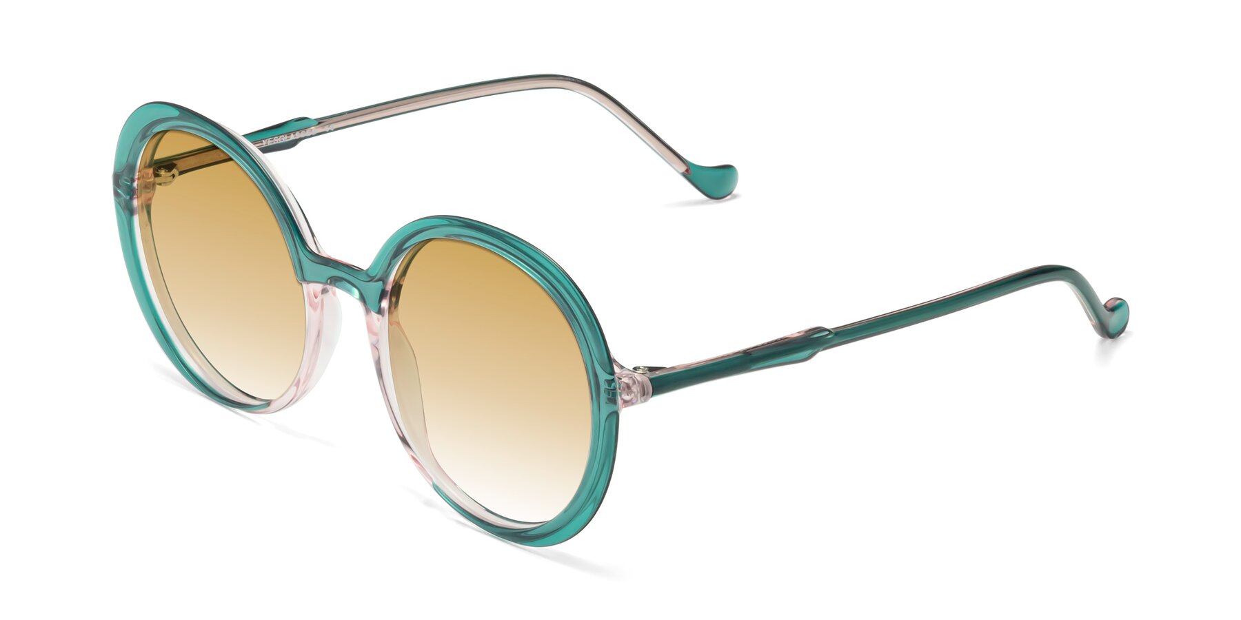 Angle of 1471 in Green with Champagne Gradient Lenses