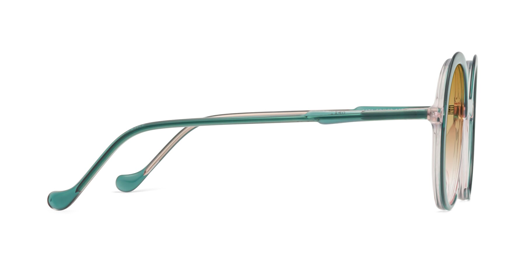 Side of 1471 in Green with Champagne Gradient Lenses