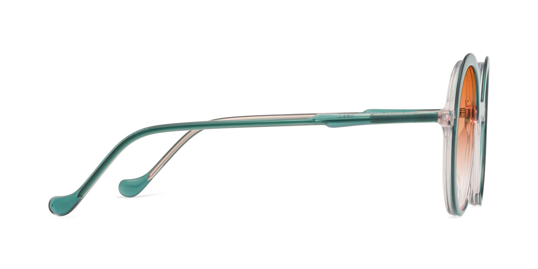 Side of 1471 in Green with Orange Gradient Lenses
